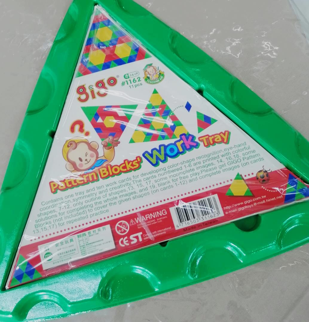 Activity Work Tray: Pattern Blocks Triangular 11pcs